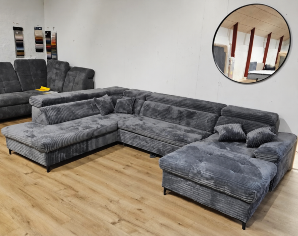 SATURN U-formet sovesofa – Velo 13 / grå