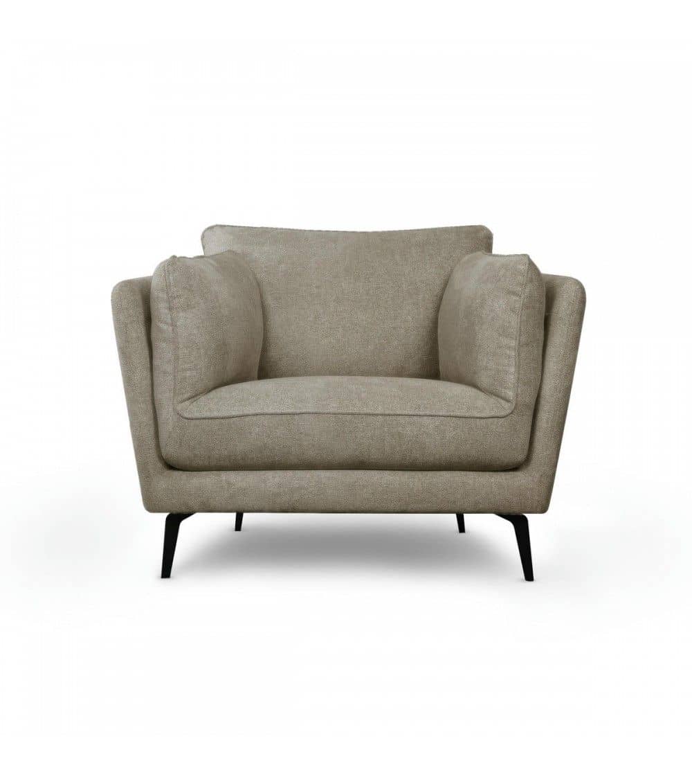 Bari 1 Seater Brown Fabric