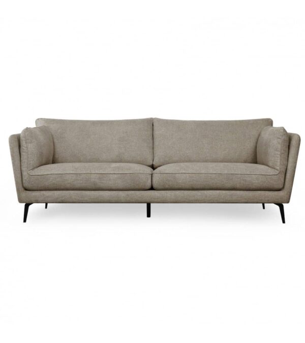 Bari 3 Seater Brown Fabric