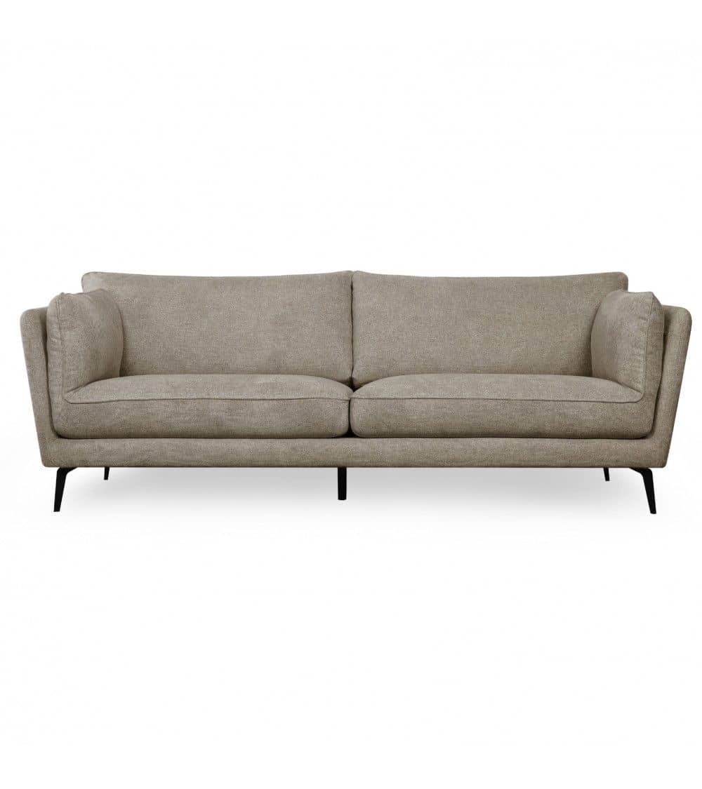 Bari 3 Seater Brown Fabric
