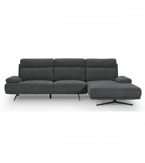 Seattle Chaiselong Right Dark Grey Fabric