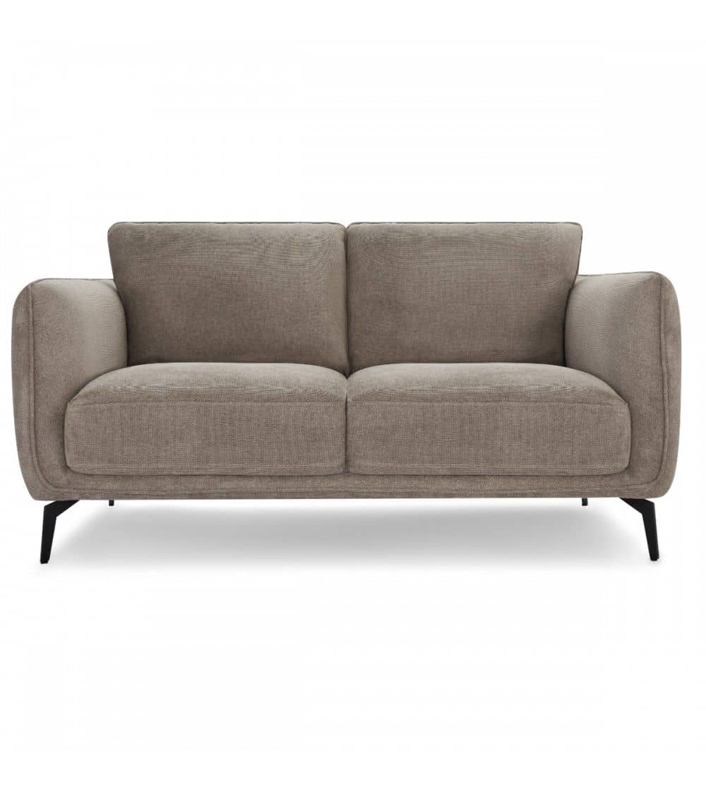 Selena 2 Seater Brown Fabric