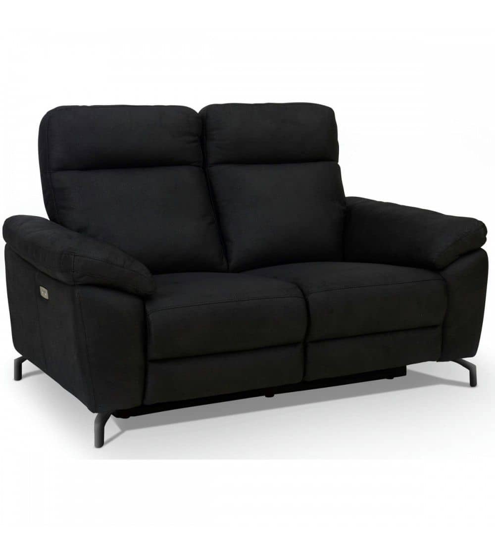 Selesta 2 Seater Black Fabric