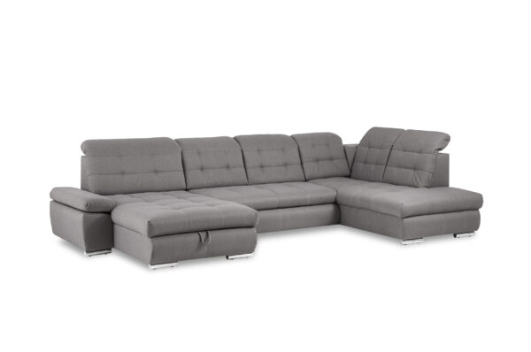 RAMZIS stor komfort U-sovesofa – grå