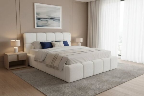 NOE seng 140×200 med madras – beige