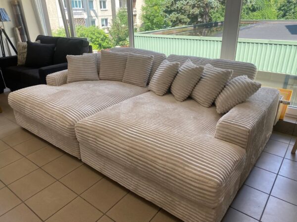 Wela ´- Chill Sofa i varm beige bred kordfløjl