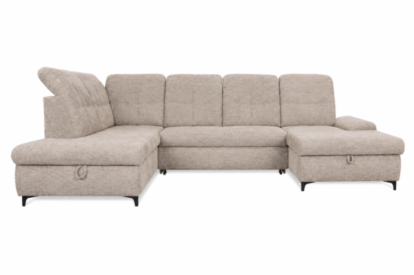 BELLA 2 U-sofa – Gråbeige